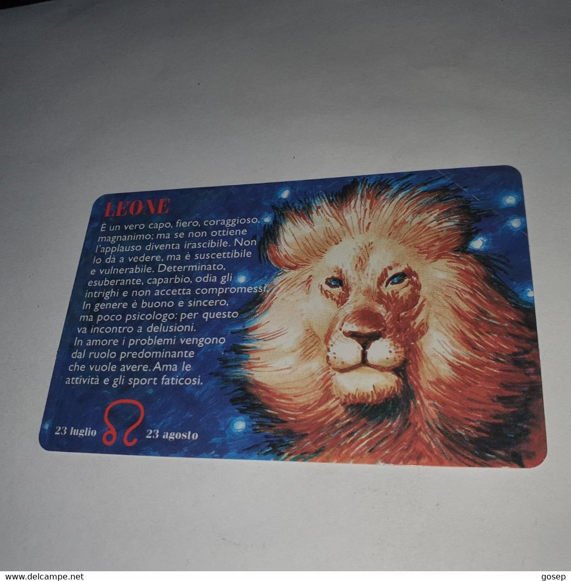 San Marino-(RSM-026)-zodiaco-LEONE-(38)-(27297)-mint Card+1card Prepiad Free - San Marino