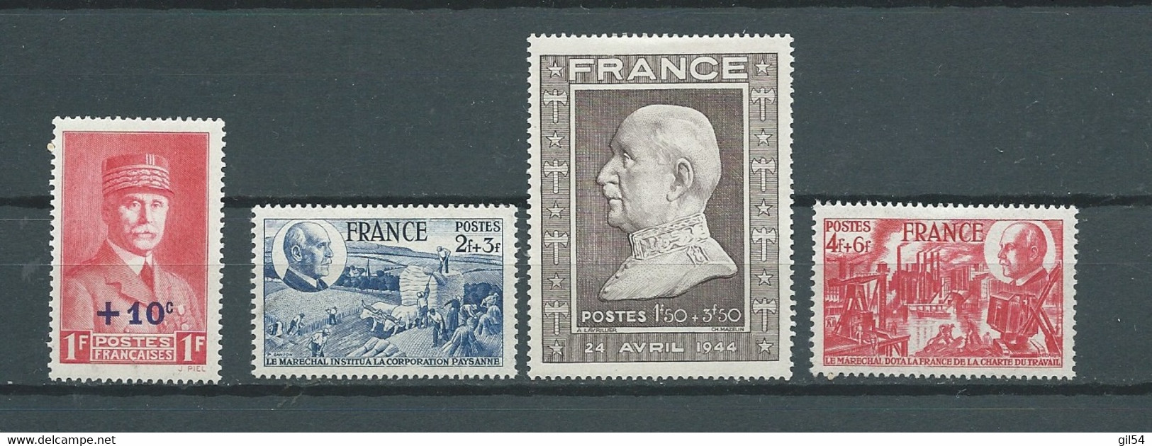 France Yvert N° 494 , 606,607,608   * 4 Valeurs Neuves Avec  Trace De Charnière  - Pal5203 - Unused Stamps