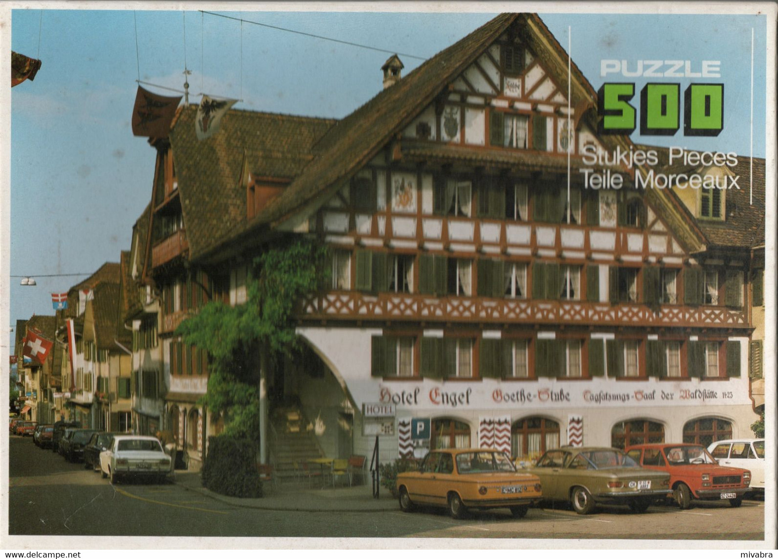 KÜSSNACHT SWITZERLAND - HOTEL ENGEL - BMW - FIAT - FORD - Oude Jigsaw Puzzle 500 Stukjes - Puzzles