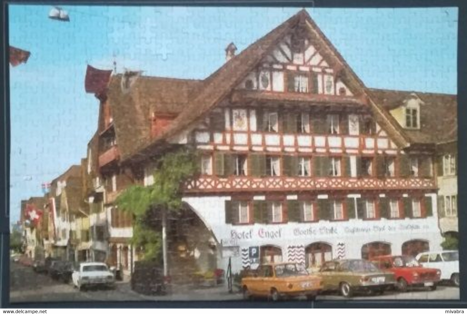 KÜSSNACHT SWITZERLAND - HOTEL ENGEL - BMW - FIAT - FORD - Oude Jigsaw Puzzle 500 Stukjes - Puzzle Games