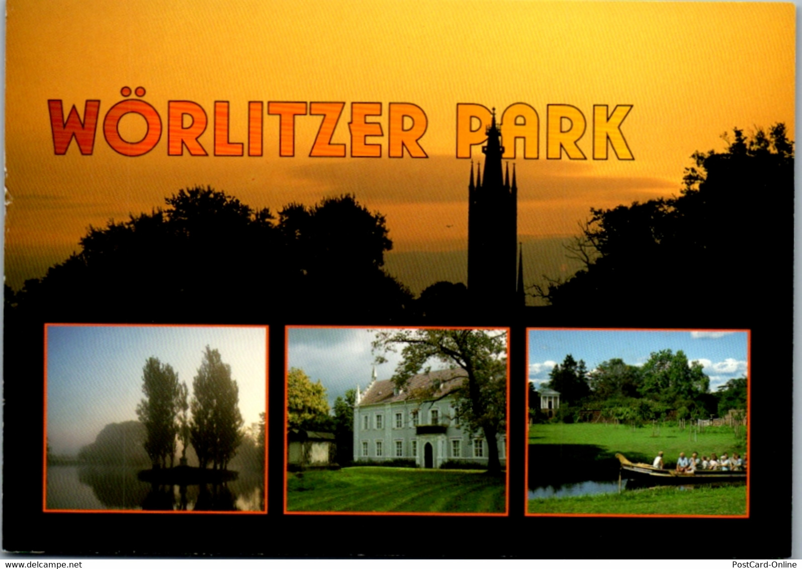 7278 - Deutschland - Wörlitzer Park , Anhalt , Rosseau Park , Graues Haus , Wolfskanal , Mehrbildkarte - Gelaufen 1997 - Wörlitz