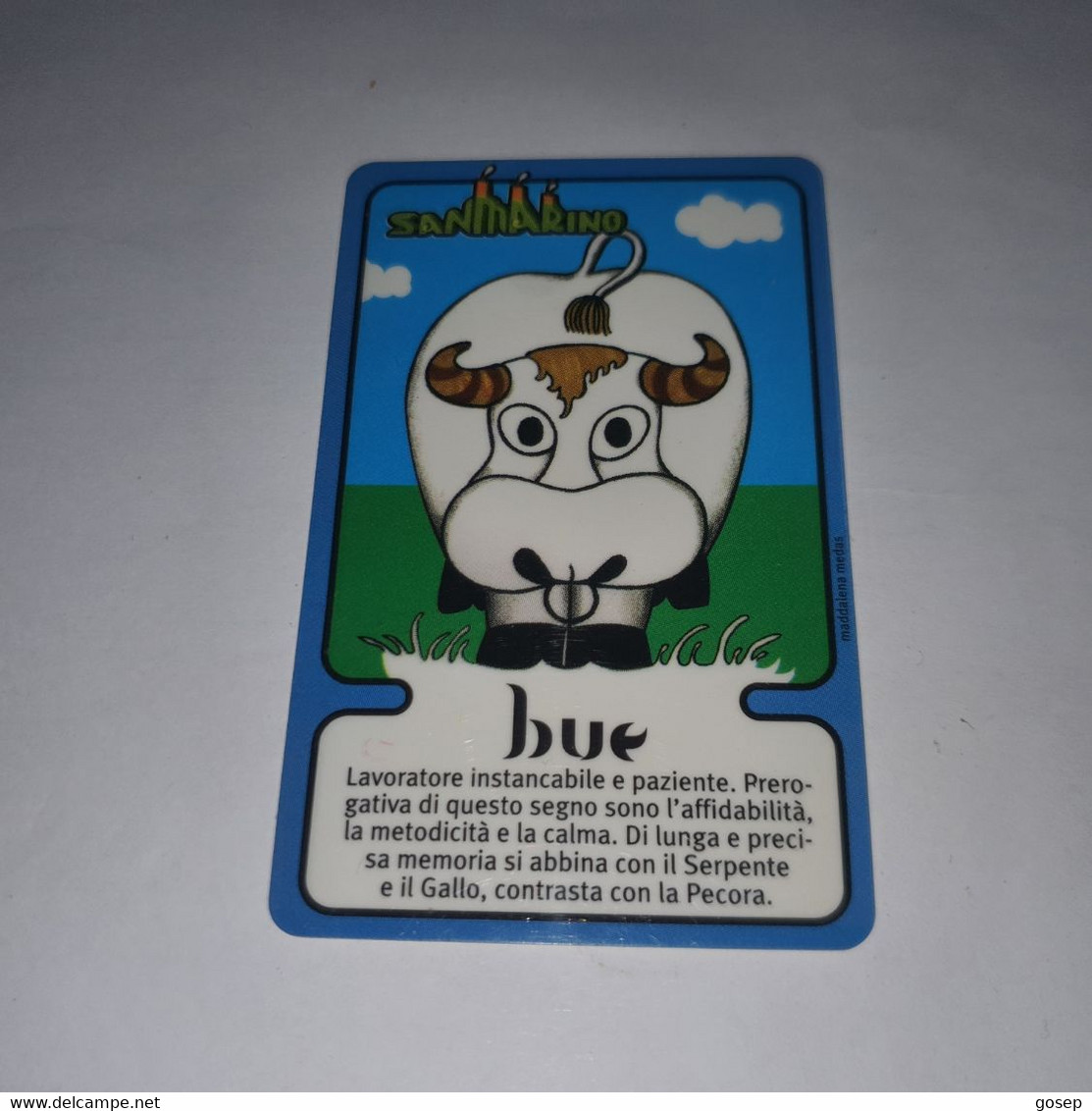 San Marino-(RSM-035)-zodiaco-bue-chip Card-(45)-(30323)-mint Card+1card Prepiad Free - San Marino