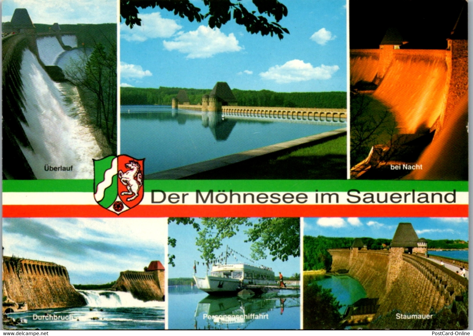 7372 - Deutschland - Möhnesee Im Sauerland , Überlauf , Staumauer , Mehrbildkarte - Nicht Gelaufen - Möhnetalsperre