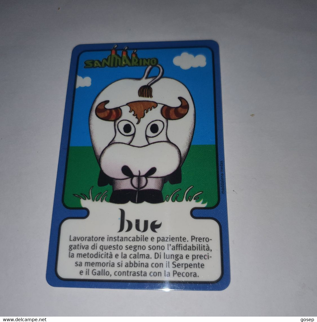San Marino-(RSM-035a)-zodiaco-bue-chip Card-(46)-(06833)-mint Card+1card Prepiad Free - Saint-Marin