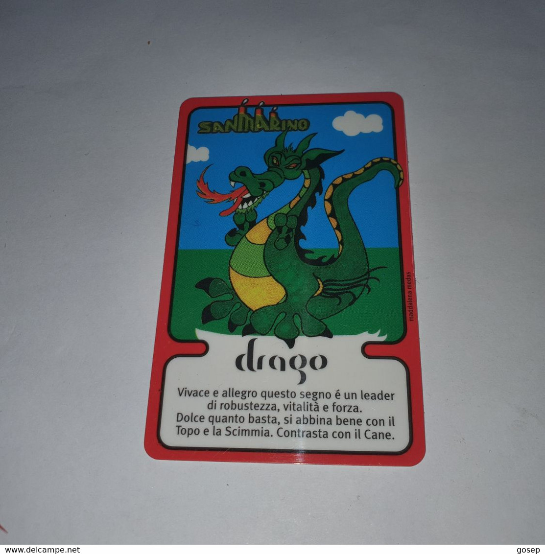 San Marino-(RSM-037)-zodiaco-DRAGO-chip Card-(51)-(08074)-(look From Chip)-mint Card+1card Prepiad Free - San Marino