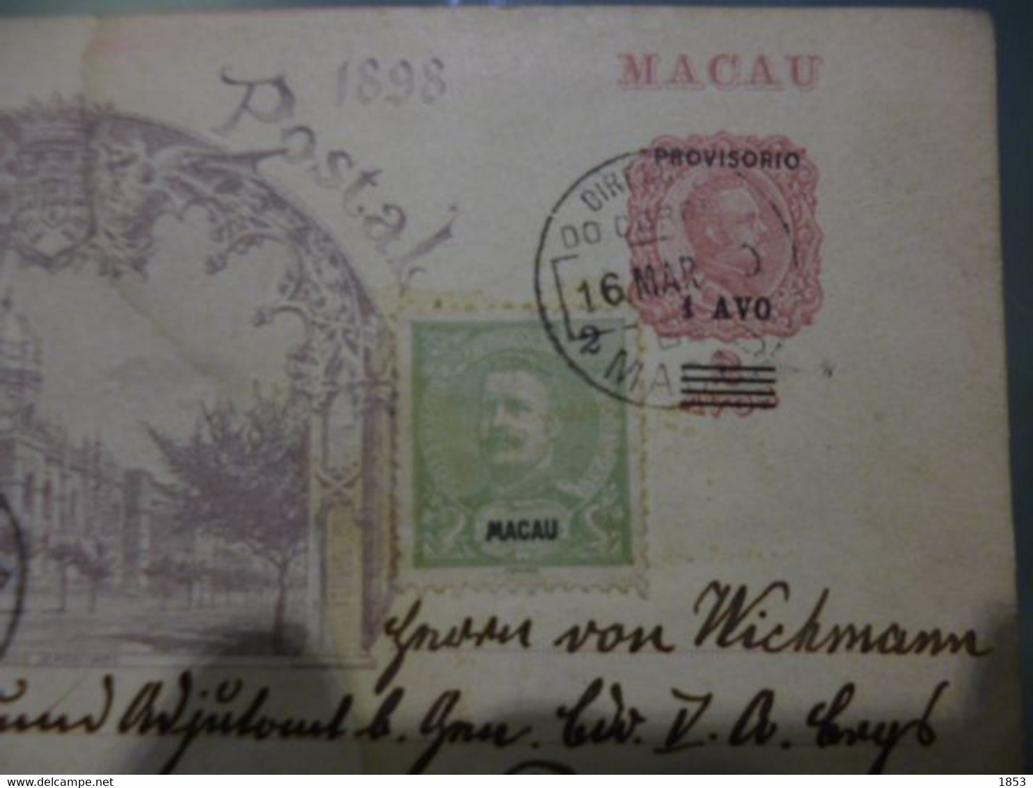 MACAU - STATIONERY - TO POSEN GERMANY - Storia Postale
