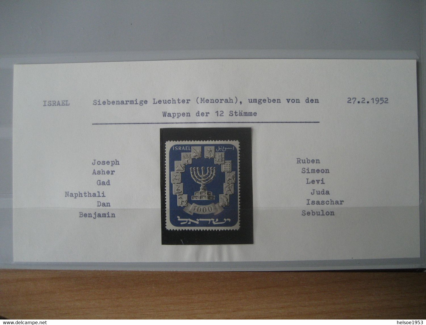 Israel- Sammlung von Briefmarken, Briefe, Karten, Blocks, Kleinbogen, Beschreibungen, Fotos im Safe Album