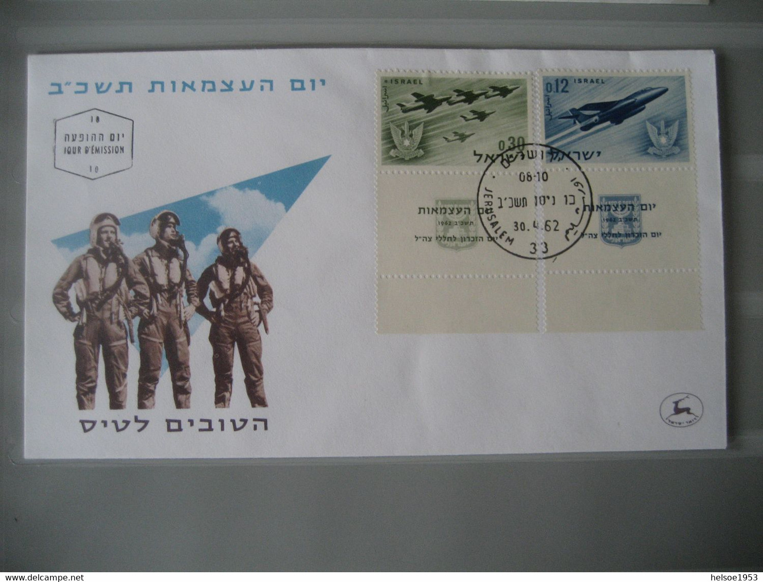 Israel- Sammlung von Briefmarken, Briefe, Karten, Blocks, Kleinbogen, Beschreibungen, Fotos im Safe Album