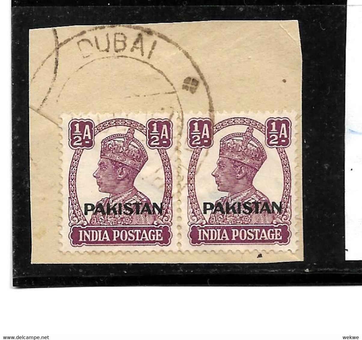 DUBAi - Ausschnitt -  Von 1947-48 Gab Es Das Pakistanische P.A., Danach War Die Post Wieder Unter Brit. Verwaltung - Abu Dhabi