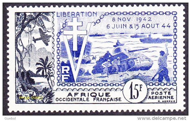 Détail De La Série - Anniversaire De La Libération ** AOF N° PA 17 - 1954 10e Anniversaire De La Libération