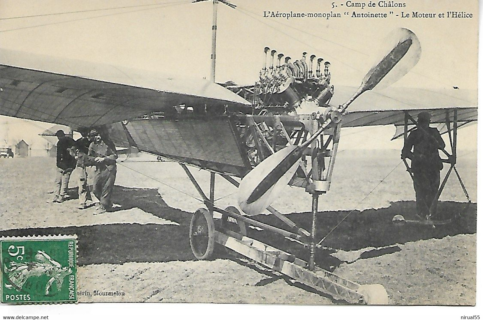 Aviation Camp De CHALONS L'aéroplane Monoplan Antoinette  Le Moteur Et L'hélice ...G - Camp De Châlons - Mourmelon