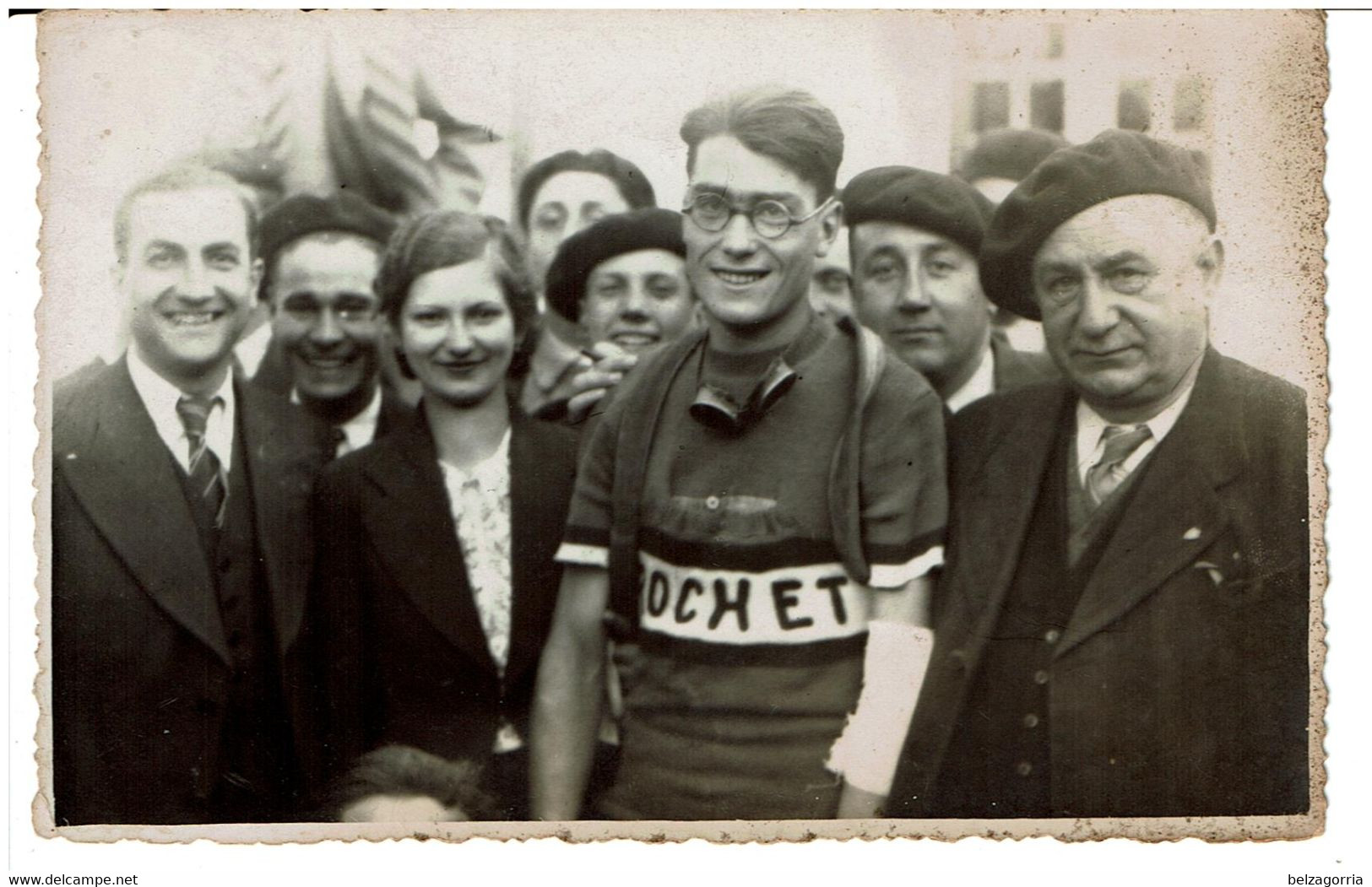 LASSEUBE - CARTE PHOTO  2ème Grand Prix De Lasseube 1937 L.DRET Avec Sa Compagne De Tarbes ( Autres à Identifier ) RARE - Lasseube