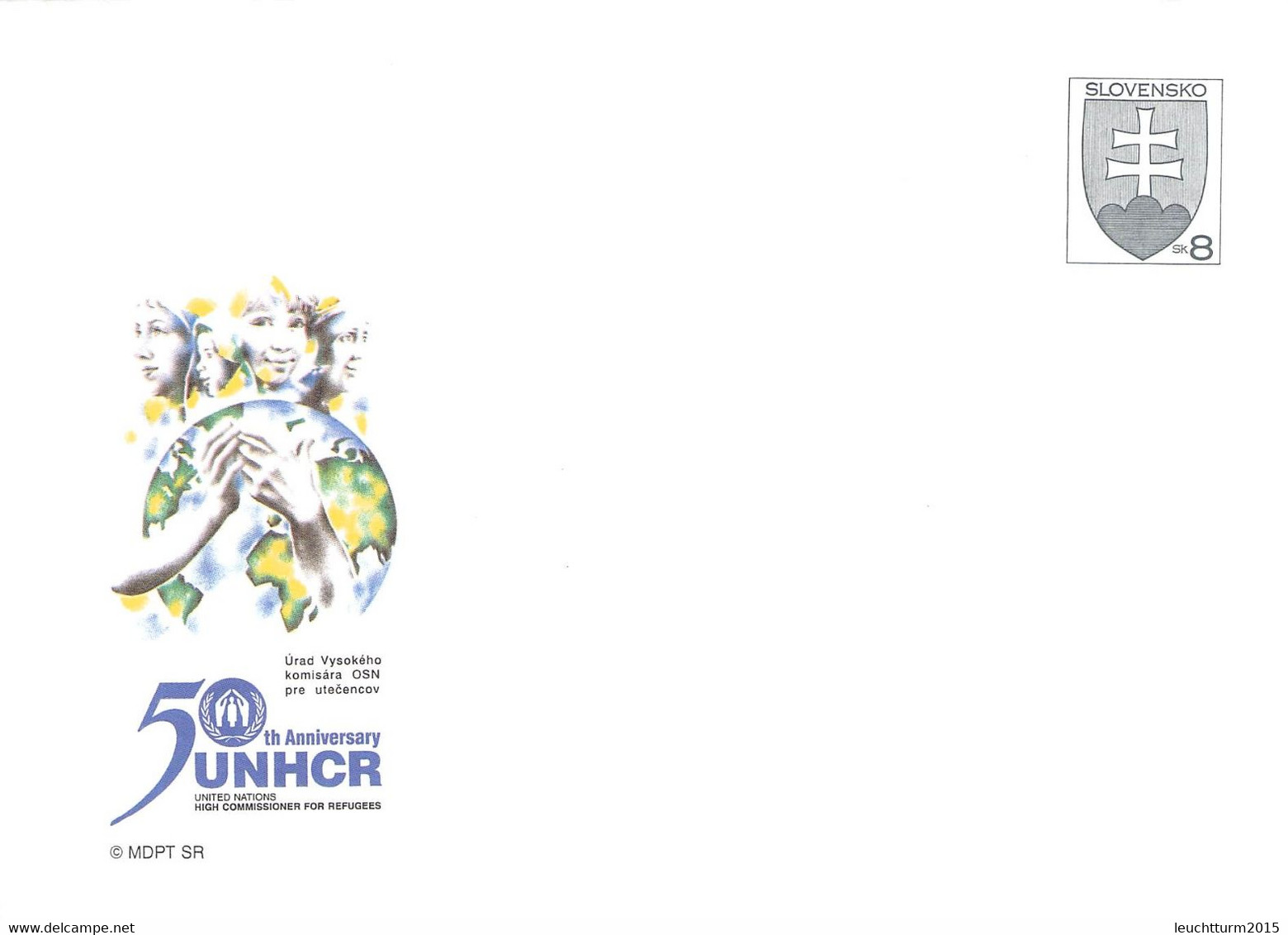 SLOVAKIA - ENVELOPE 8sk UNHCR 2000 Unc / Q337 - Sobres