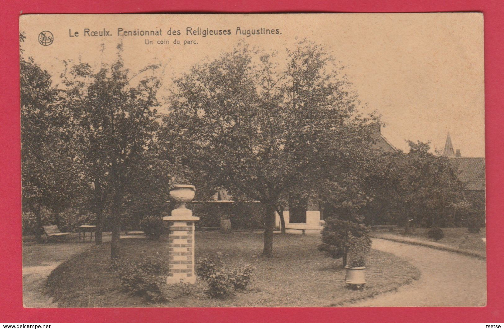 Le Roeulx - Pensionnat Des Religieuses Augustines -  Un Coin Du Parc ( Voir Verso ) - Le Roeulx