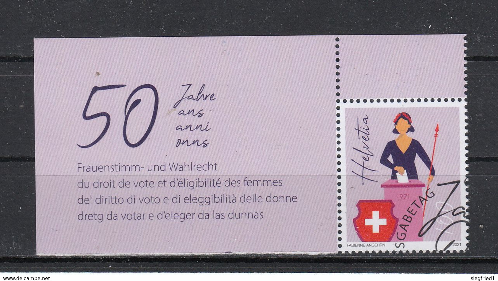 Schweiz  Gestempelt    50 Jahre Frauen Stimm- Und Wahlrecht Neuausgabe 4.3.2021 - Gebraucht