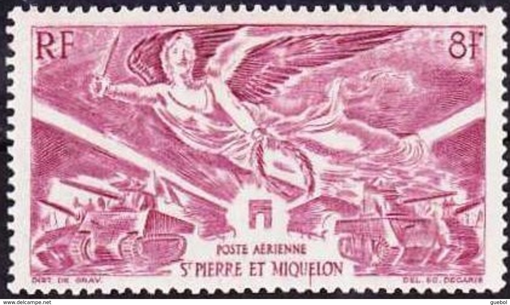 Anniversaire De La Victoire. Détail De La Série Saint Pierrre Et Miquelon N° PA 11 ** - 1946 Anniversaire De La Victoire