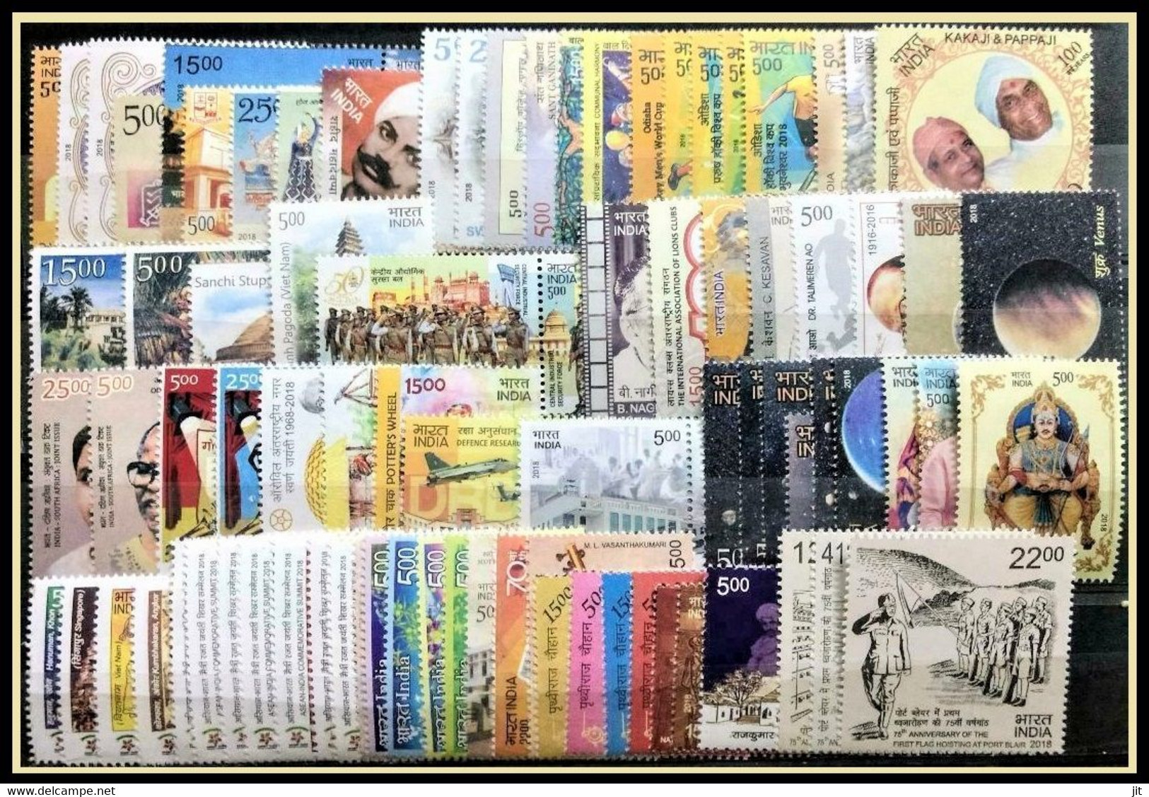 INDIA 2018 COMMEMORATIVE COMPLETE YEAR PACK. 117 DIFF STAMPS + 23 DIFF MINIATURE SHEETS . MNH - Annate Complete