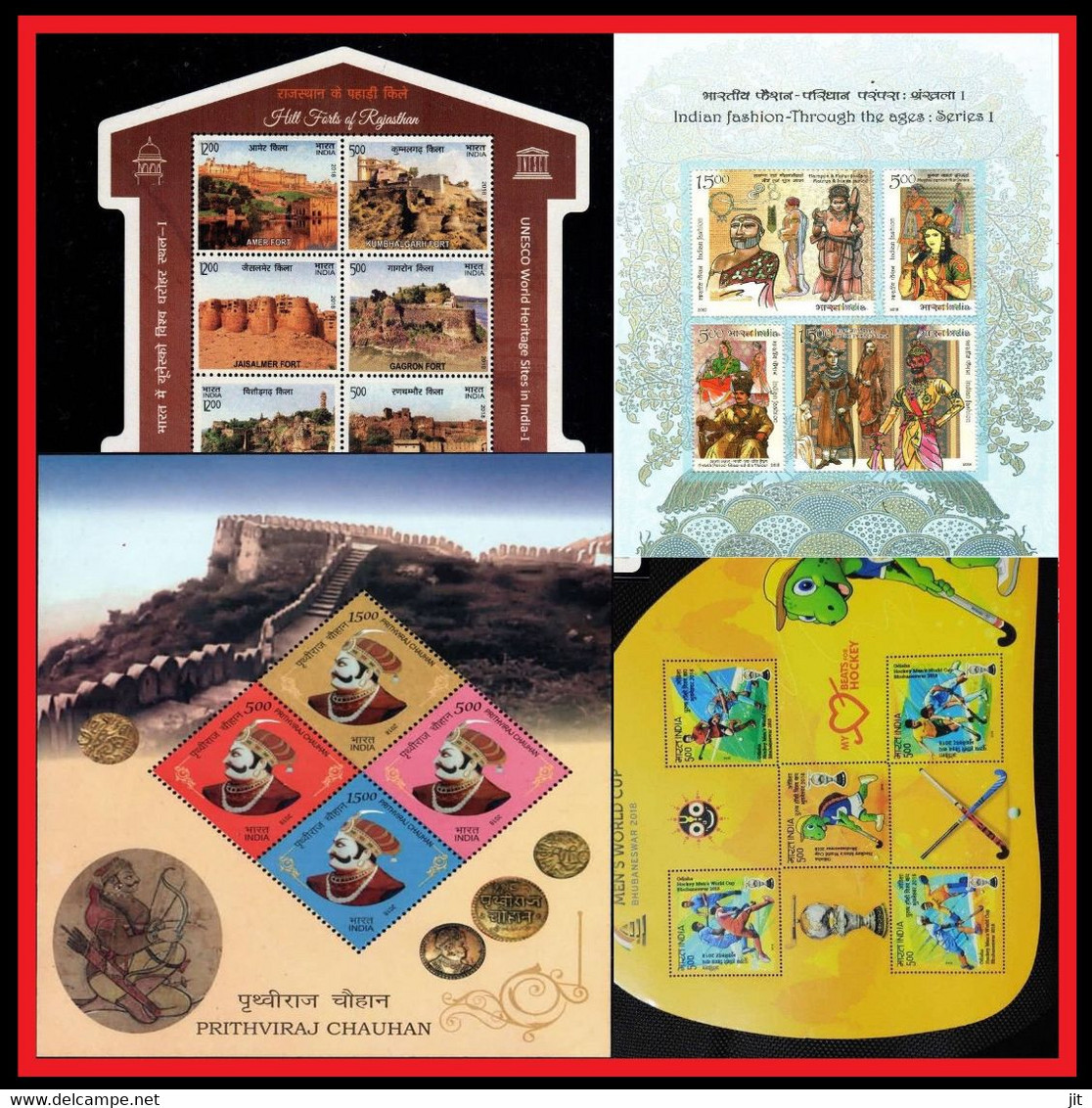 INDIA 2018 COMMEMORATIVE COMPLETE YEAR PACK. 117 DIFF STAMPS + 23 DIFF MINIATURE SHEETS . MNH - Komplette Jahrgänge