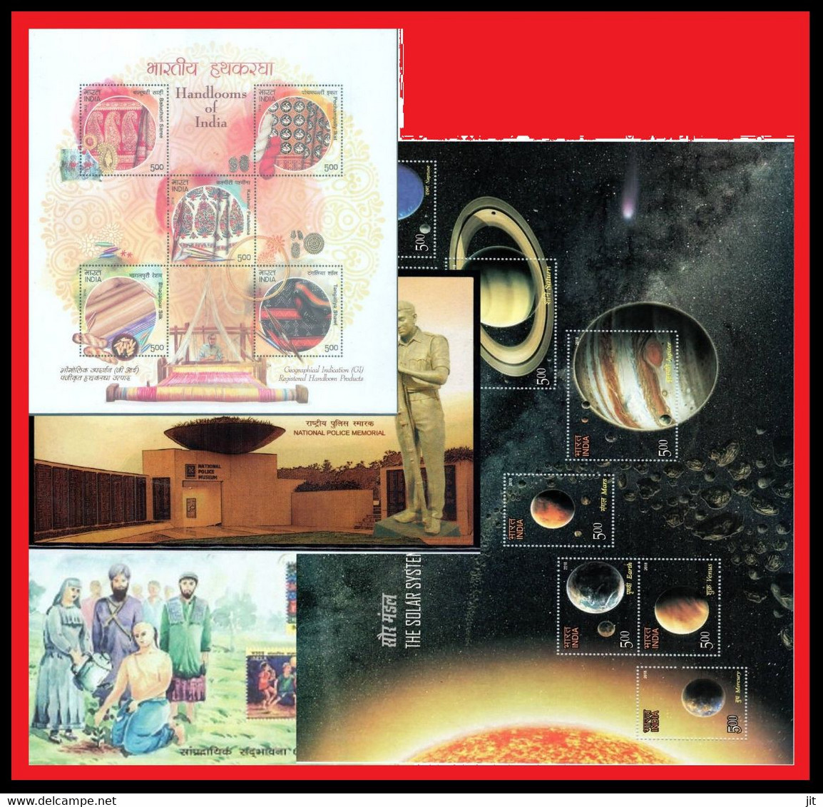 INDIA 2018 COMMEMORATIVE COMPLETE YEAR PACK. 117 DIFF STAMPS + 23 DIFF MINIATURE SHEETS . MNH - Komplette Jahrgänge