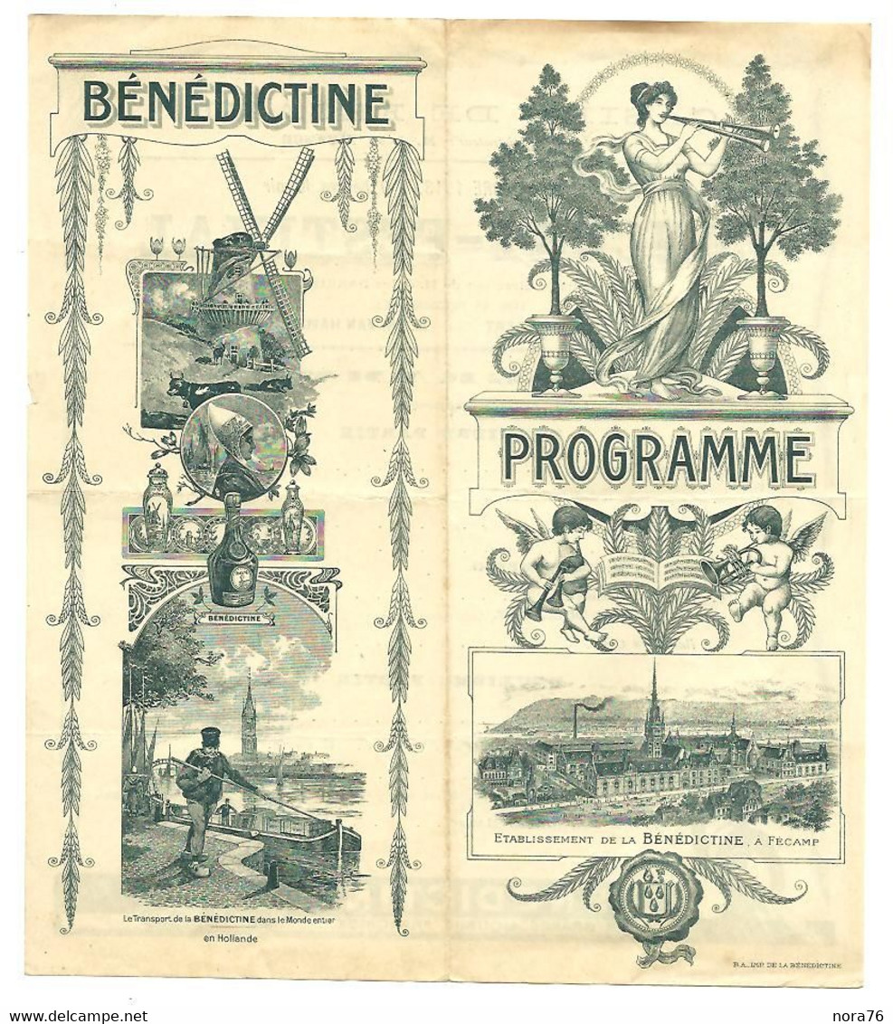 76 Fécamp "Programme   1913  Au Casino " Concert-festival" Pub Bénédictine - Programas