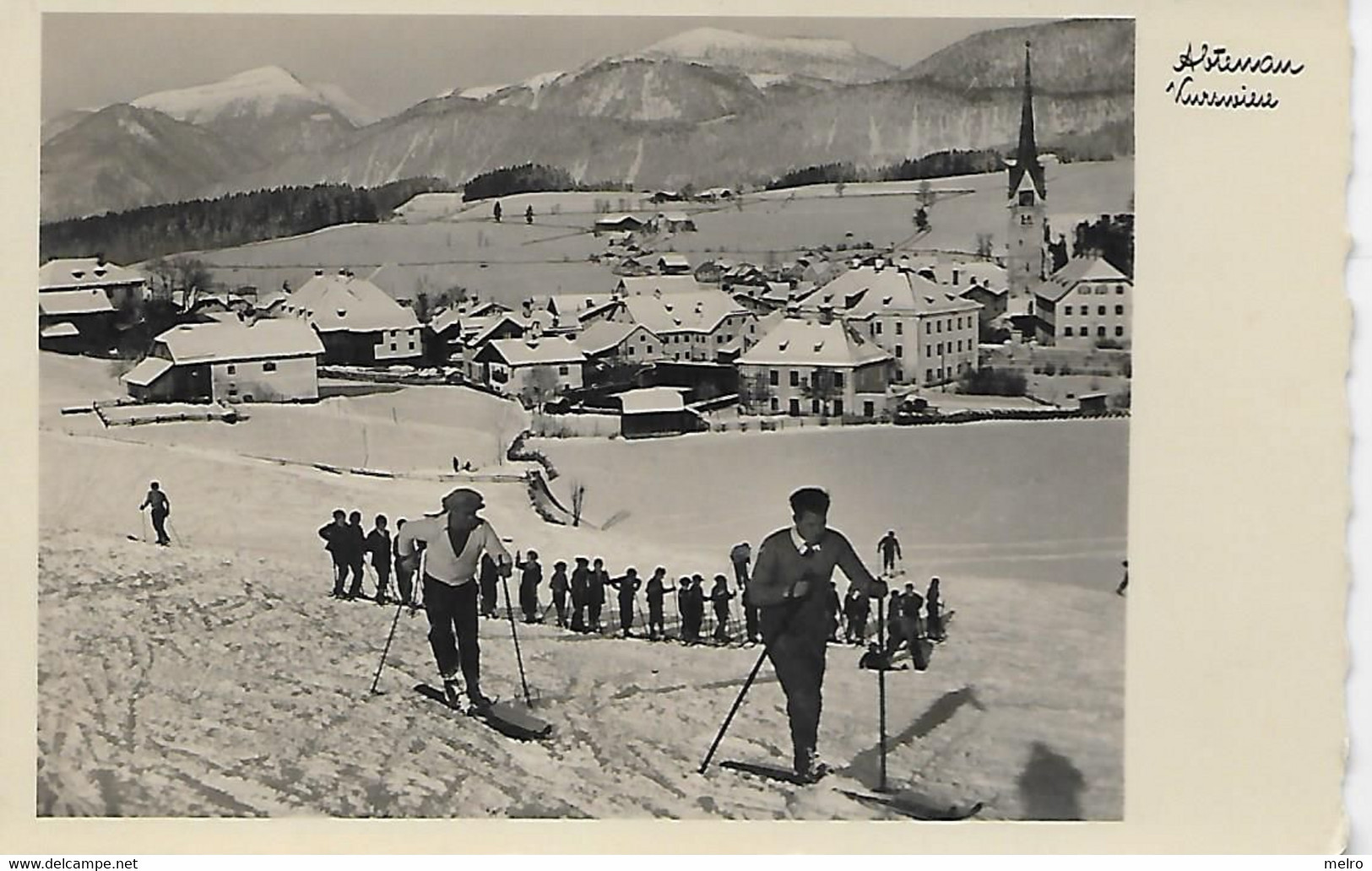 CPA - Autriche - Salzbourg -Carte Postale Photo De Skieurs En AUTRICHE - Abtenau