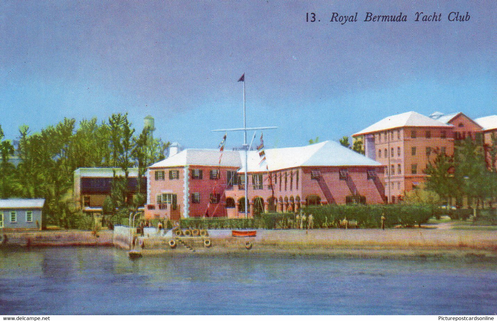 BERMUDA ROYAL BERMUDA YACHT CLUB OLD COLOUR POSTCARD - Bermuda