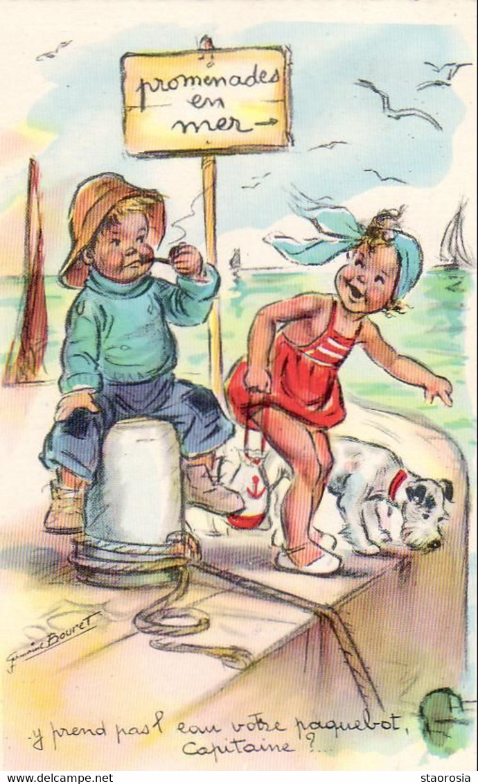 ILLUSTRATEUR  Germaine Bouret   Y Prend Pas L'eau Votre Paquebot Capitaine  ?? - Bouret, Germaine