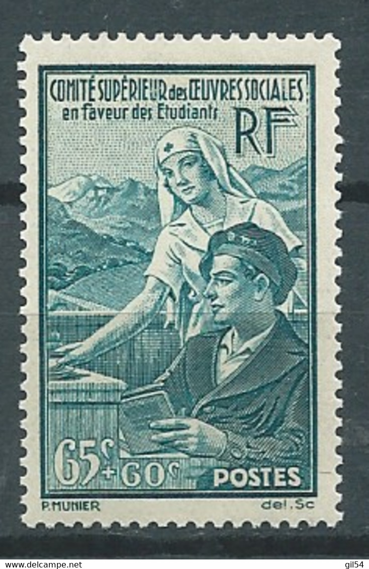 France    Yvert N° 417  *  , 1 Valeurs Neuves Avec Trace De Charnière  - Pal 5413 - Nuevos