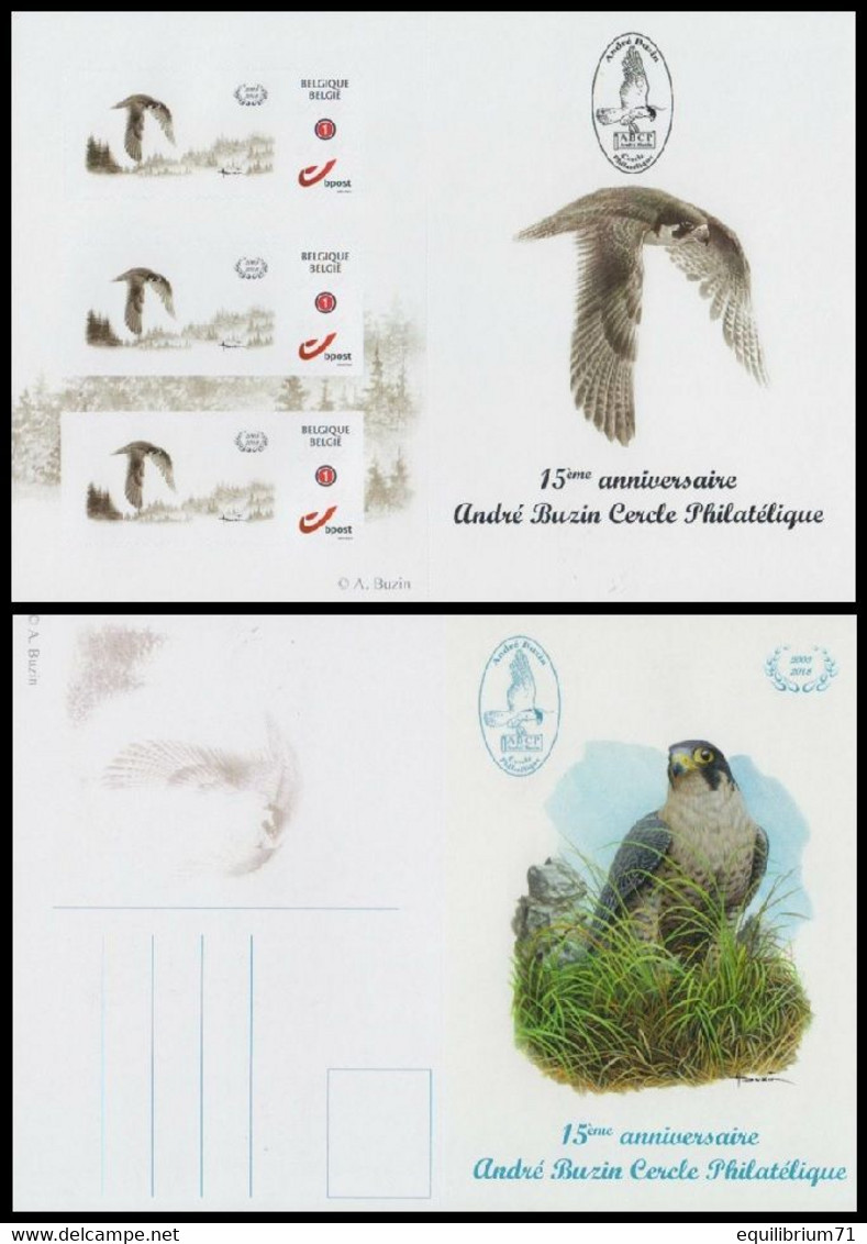 DUOSTAMP** / MY STAMP** - Event Card - Faucon Pèlerin / Slechtvalk / Wanderfalke / Peregrine Falcon - BUZIN - Lettres & Documents