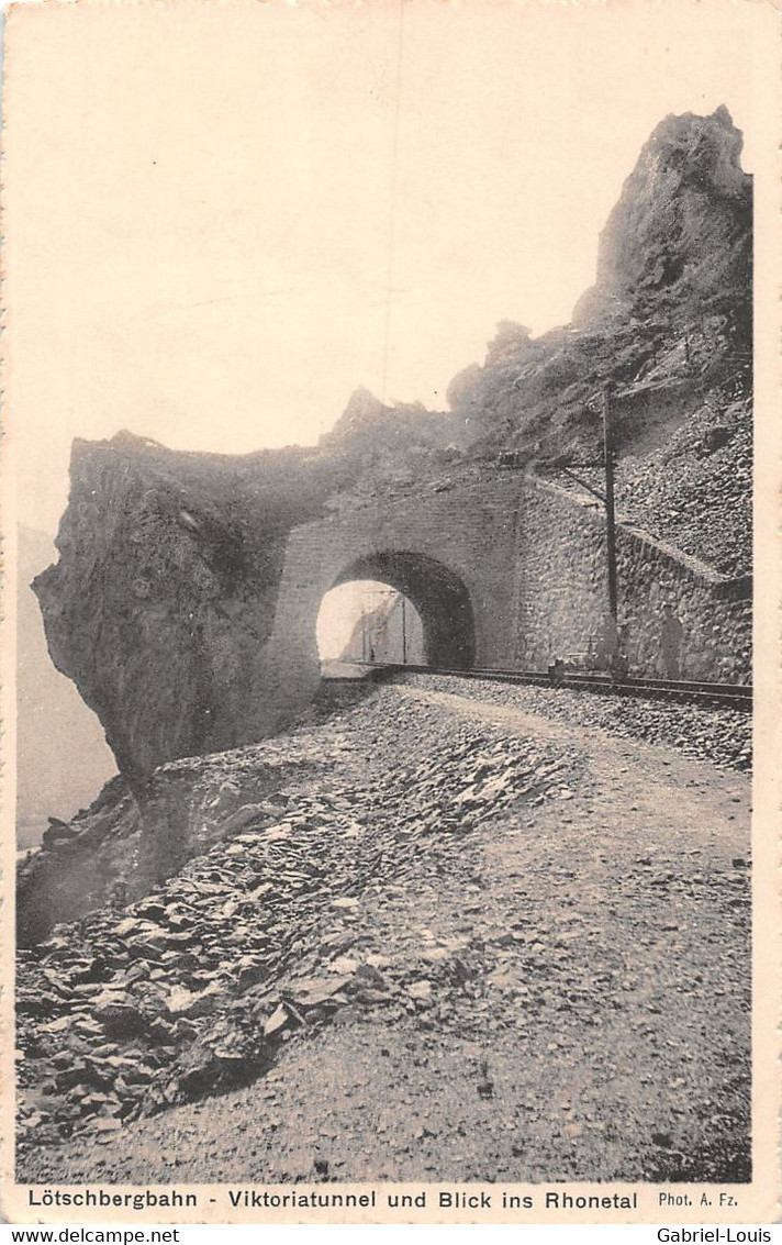 Lötschebahn Viktoriatunnel Und Blick Ins Rhonetal - Viktoria - Tunnel Baltschieder - Viège Visp - Bahn - Viège