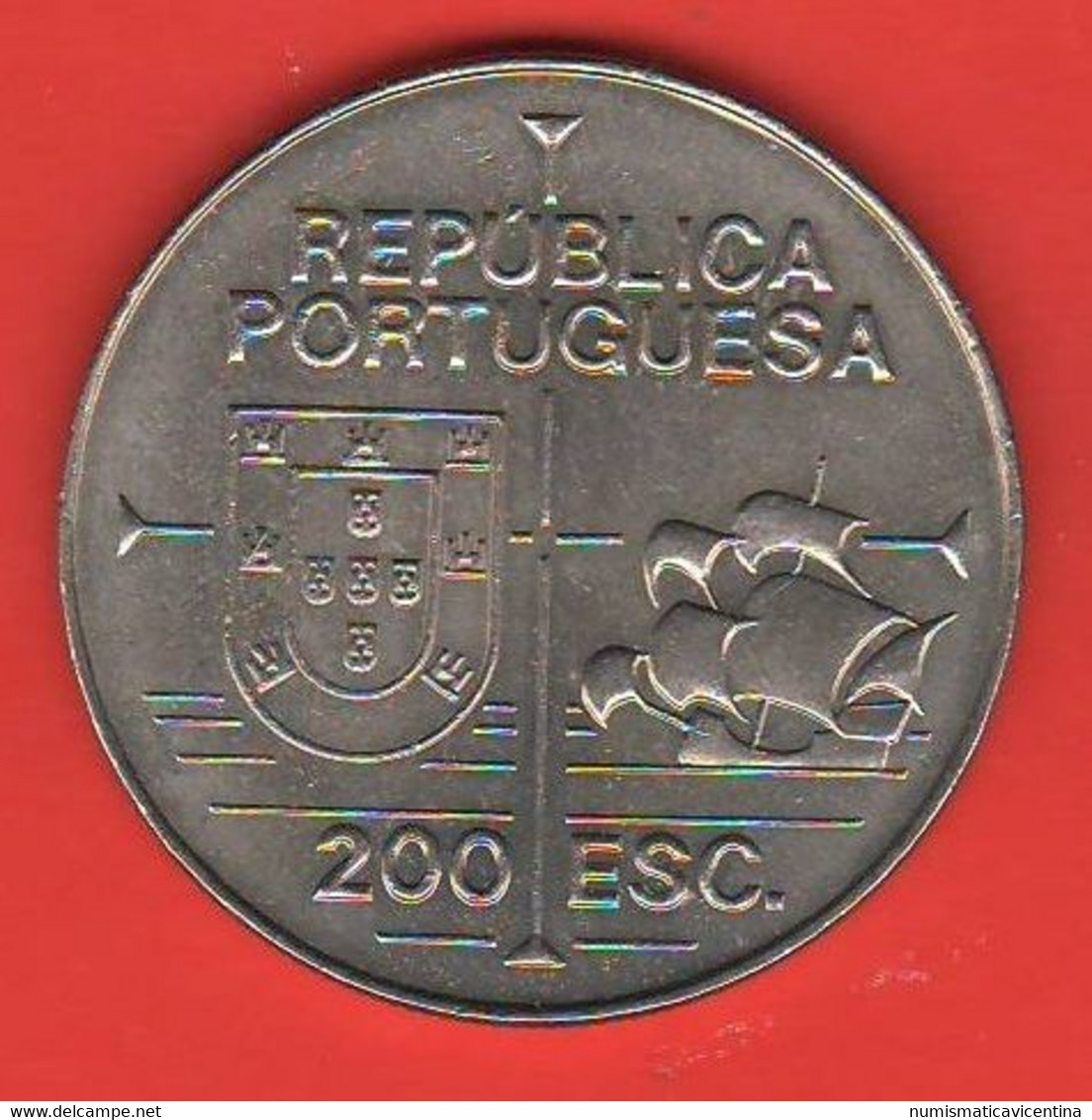 Portogallo 200 Escudos 1992 Portugal Rodrigues Cabrilmo Nikel Coin - Portugal