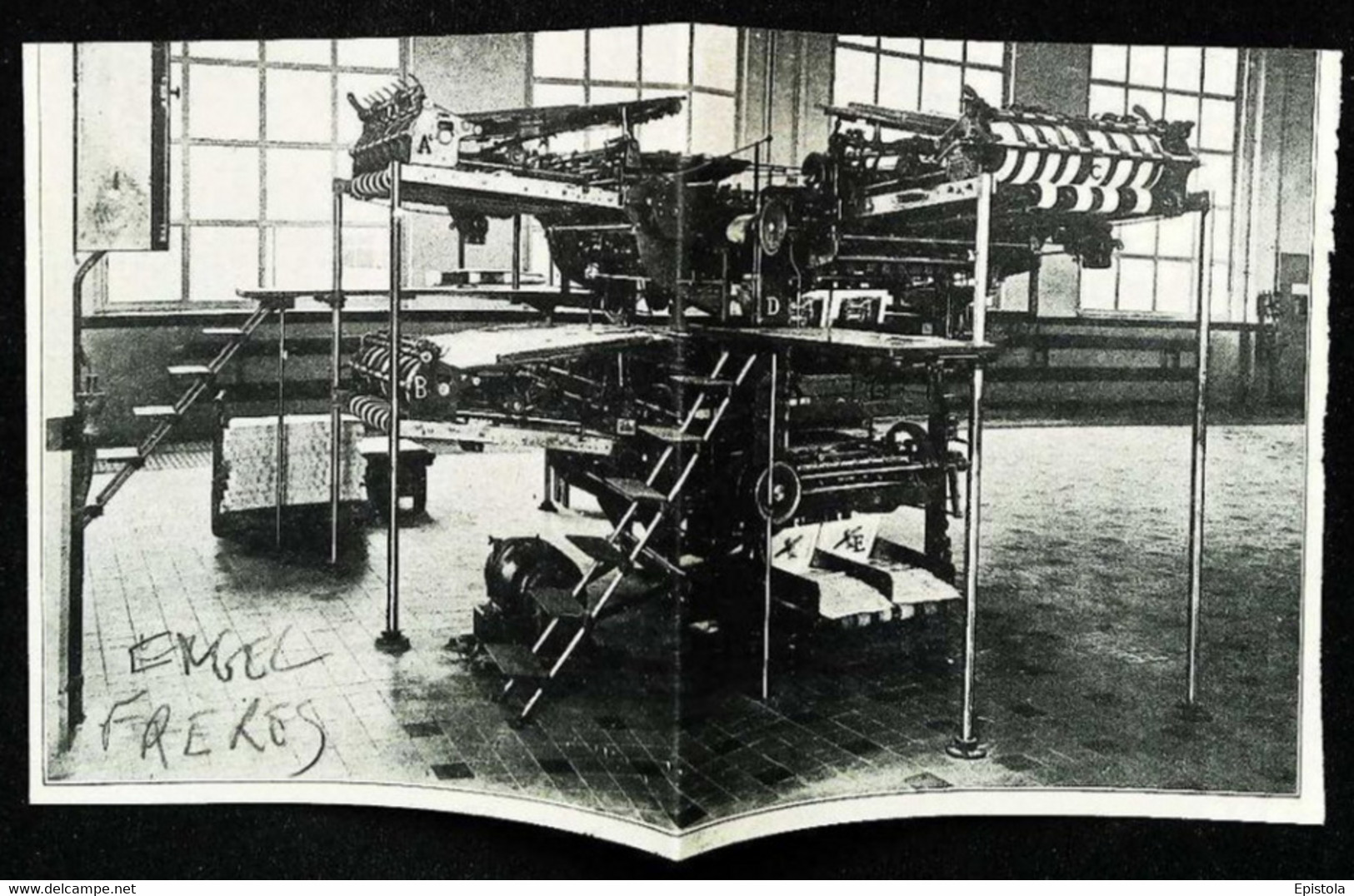 ► PARIS - Imprimerie ENGEL Frères Machine Trieuse - Coupure De Presse Originale Début XX (Encadré Photo) - Maschinen