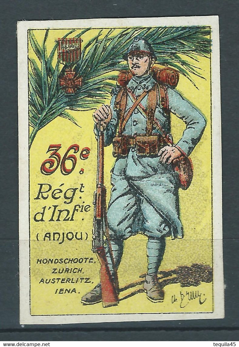 Vignette Régimentaire DELANDRE France 1914 1918 WWI WW1 FRANCE Cinderella Poster Stamp - Vignettes Militaires