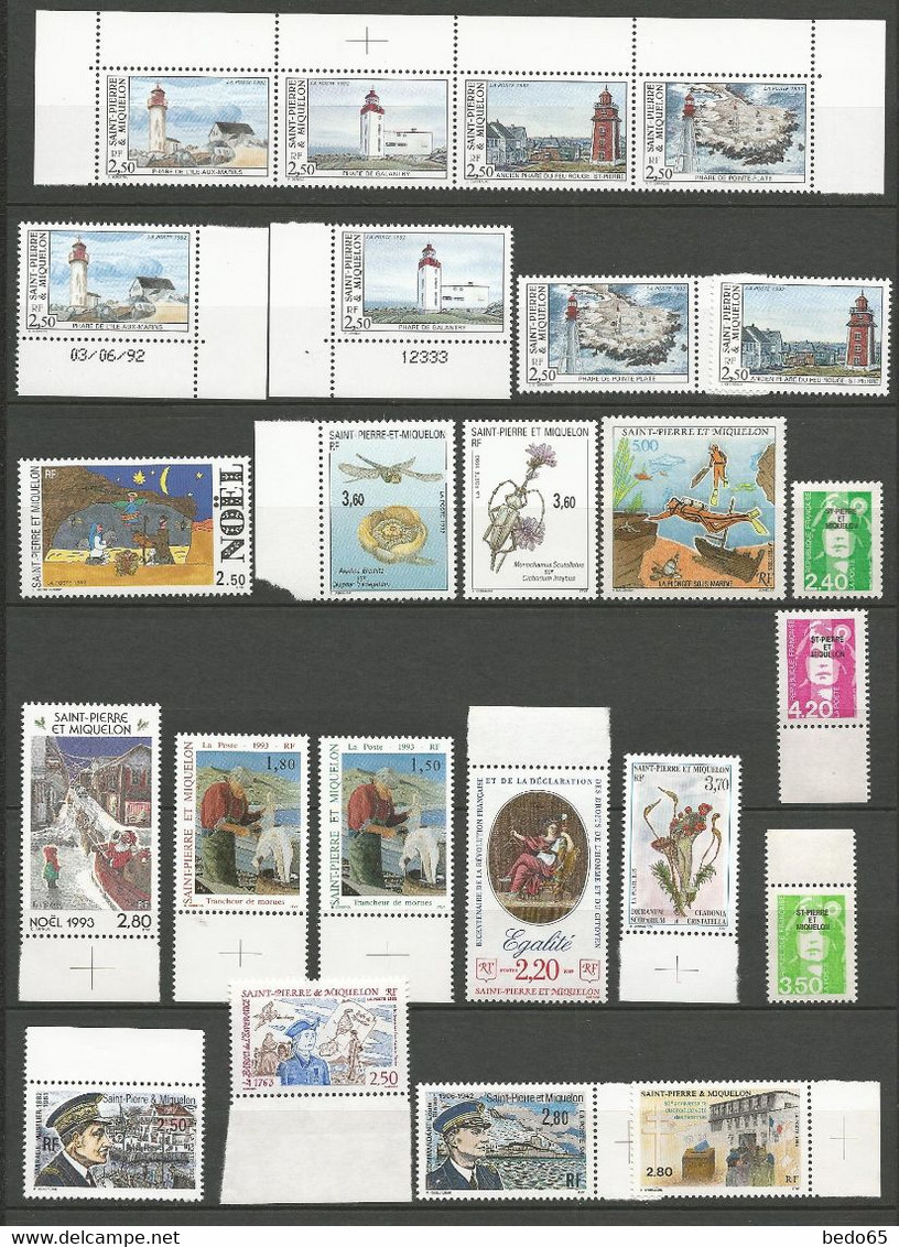 LOT ST PIERRE ET MIQUELON NEUF** LUXE SANS  CHARNIERE  / MNH / Cote 52€ - Lots & Serien