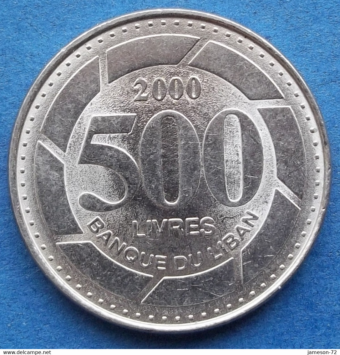 LEBANON - 500 Livres 2000 KM# 39 Independent Republic - Edelweiss Coins - Lebanon