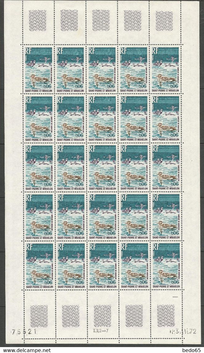 ST PIERRE ET MIQUELON N° 425 Coin Daté 3/11/72 NEUF** LUXE SANS  CHARNIERE  / MNH / Cote 55€ - Collections, Lots & Séries