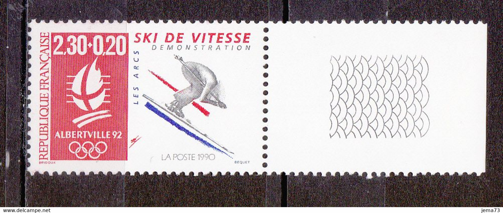 N° 2675a  Albertville 92 J.O D'Hiver: Vitesse Beau Timbres Neuf Sans Charnière - Nuevos