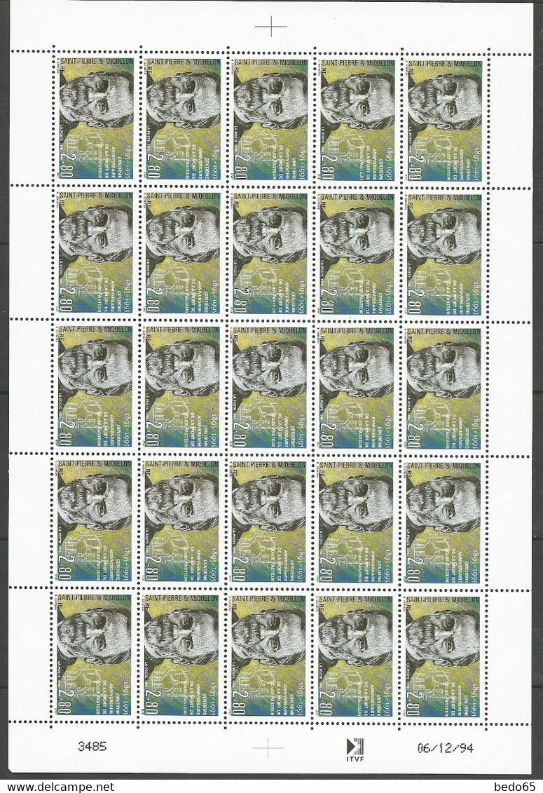 ST PIERRE ET MIQUELON N° 609 Coin Daté 06/12/94 NEUF** LUXE SANS  CHARNIERE  / MNH / Cote 42€ - Collections, Lots & Series