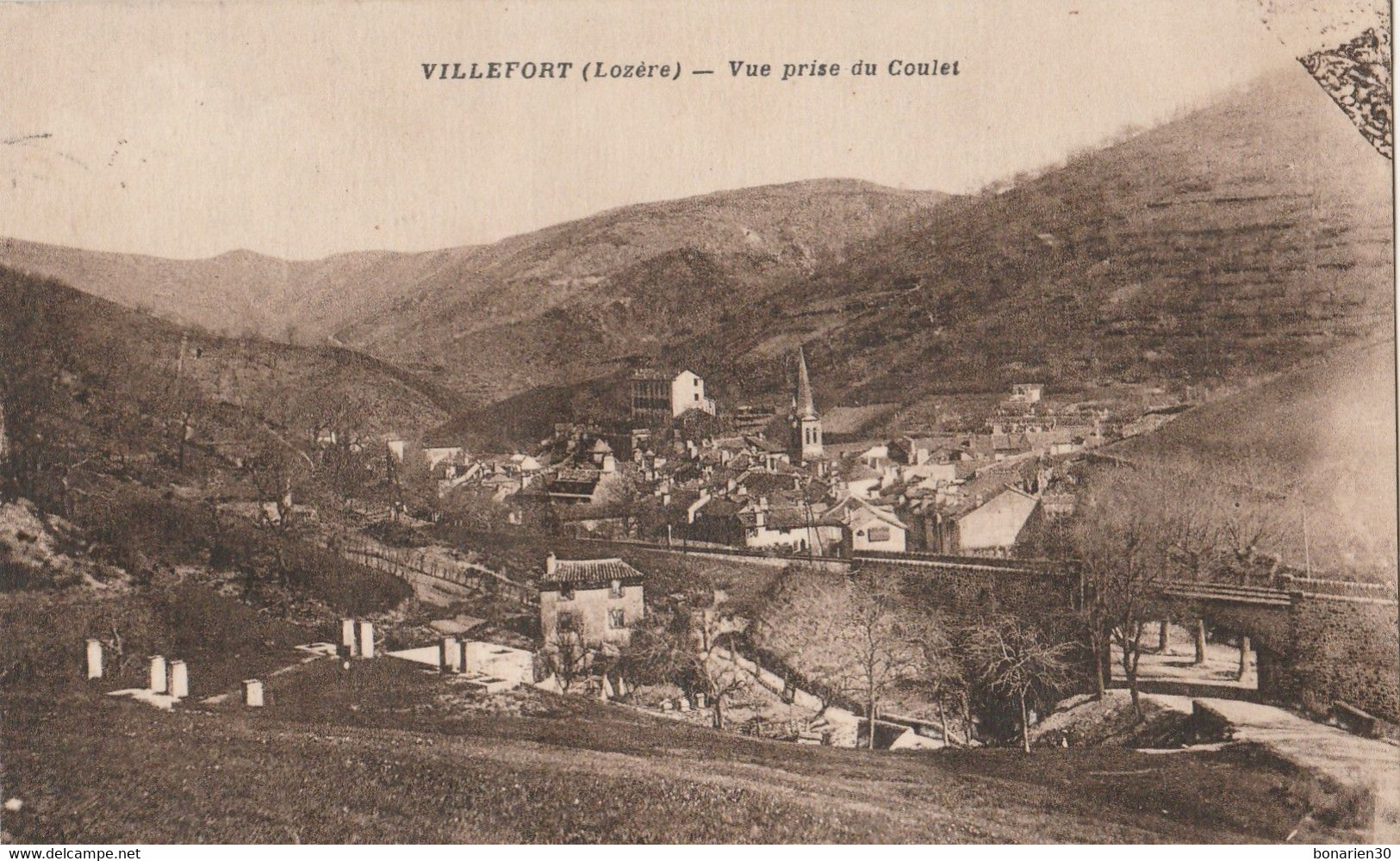 CPA  48 VILLEFORT VUE PRISE DU COULET - Villefort