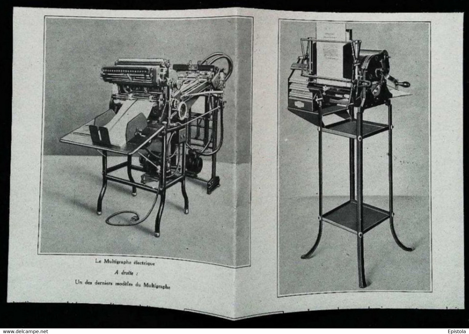 ► MACHINE Mutigraphe Electrique  - Coupure De Presse Originale Début XX (Encadré Photo) - Maschinen