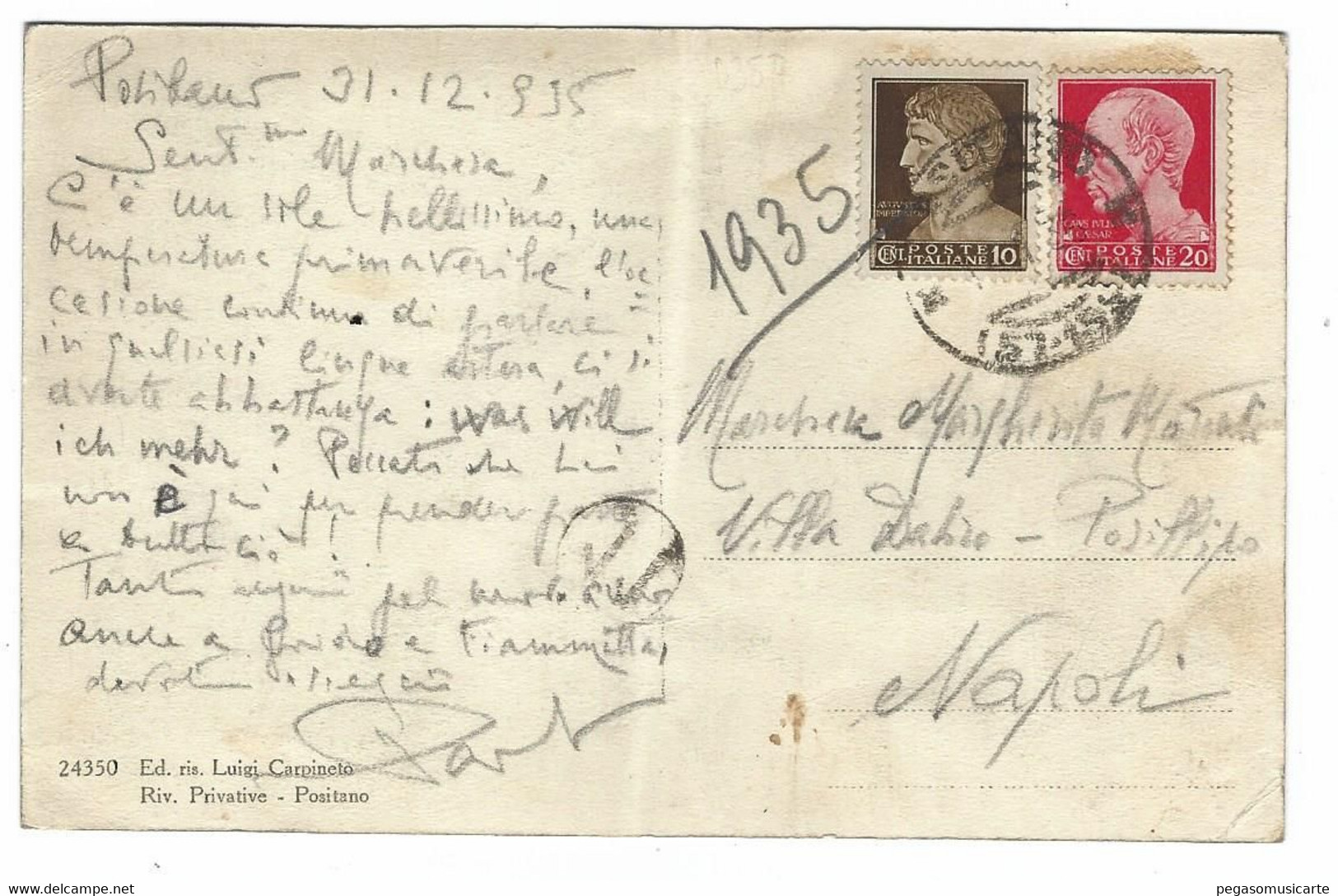 8901 - POSITANO SALERNO 1935 - Other & Unclassified