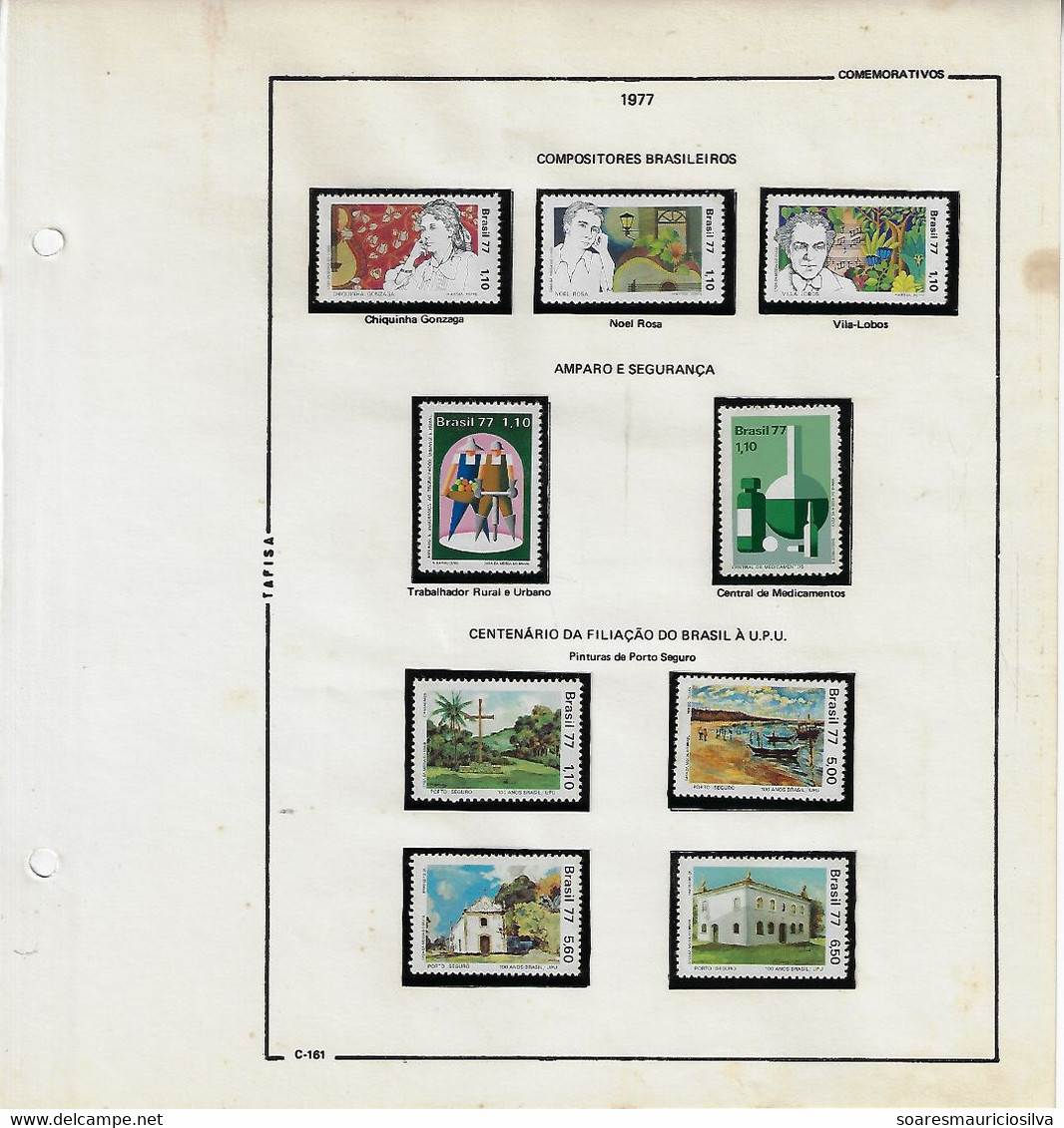 Brazil 1977 Complete Year 58 Commemorative Stamps Some Yellowish Spots - Komplette Jahrgänge
