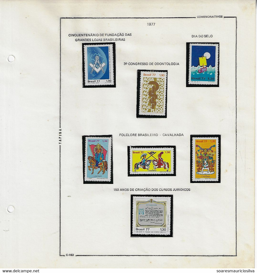 Brazil 1977 Complete Year 58 Commemorative Stamps Some Yellowish Spots - Années Complètes