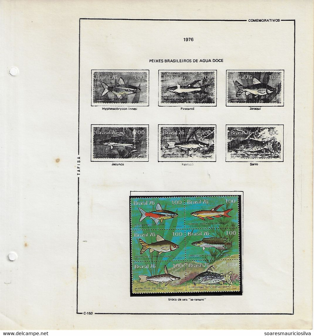 Brazil 1976 Complete Year 49 Commemorative Stamps And 2 Souvenir Sheets Some Yellowish Spots - Annate Complete