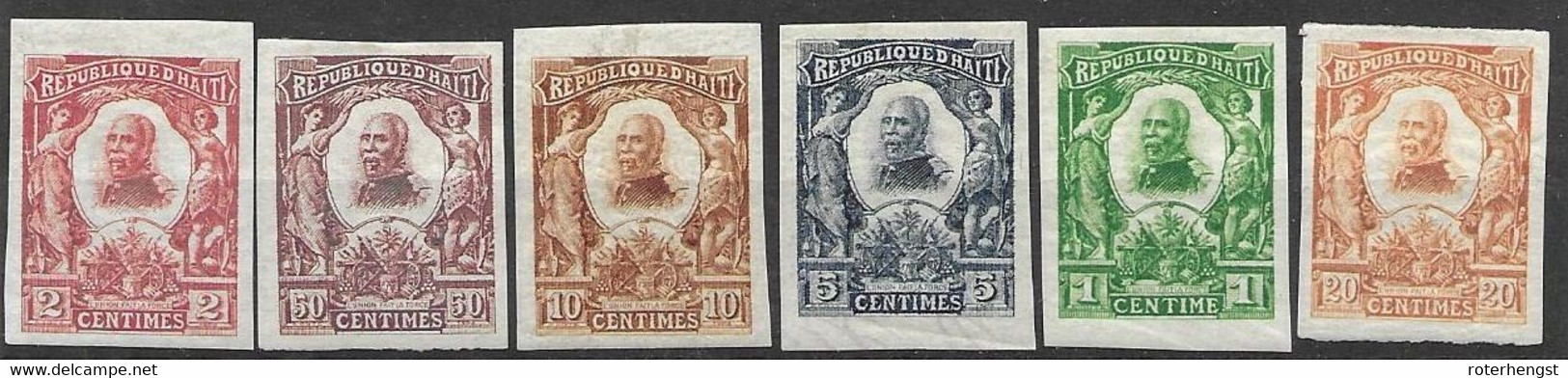 Haiti Mh * 1904 Complete Set Imperf - Haïti