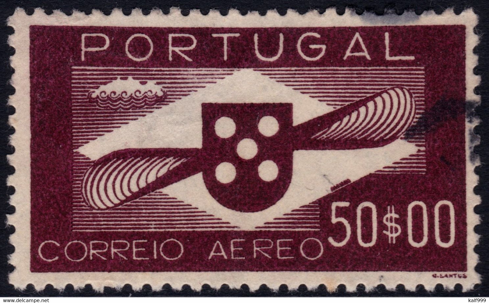 ✔️ Portugal 1941 - Aereo Poste Aerienne - Mi. 645 (o)  - €110 - Used Stamps