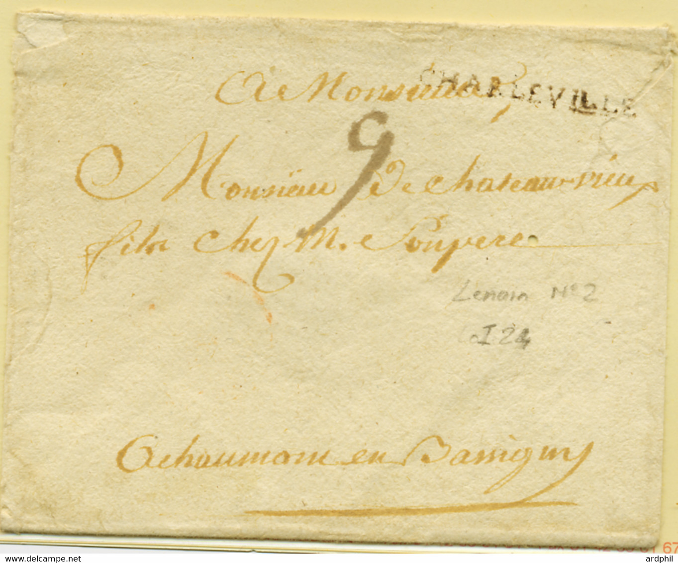 E8- CHARLEVILLE   Ardennes 37*3,5mm  Lenain N°2  Indice 24 Sans Date - 1701-1800: Voorlopers XVIII