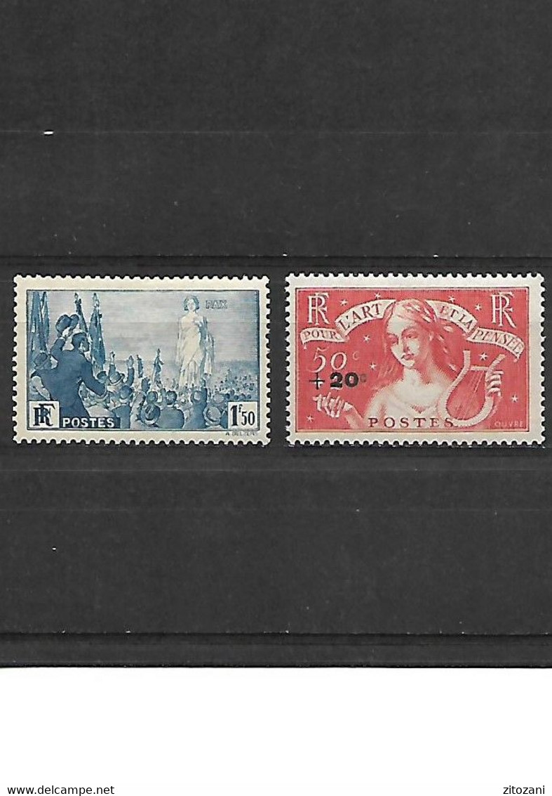 198 Lot De 1936 -- YT 328 Et 329 Neuf* Très Légère Trace De Charnière - Neufs