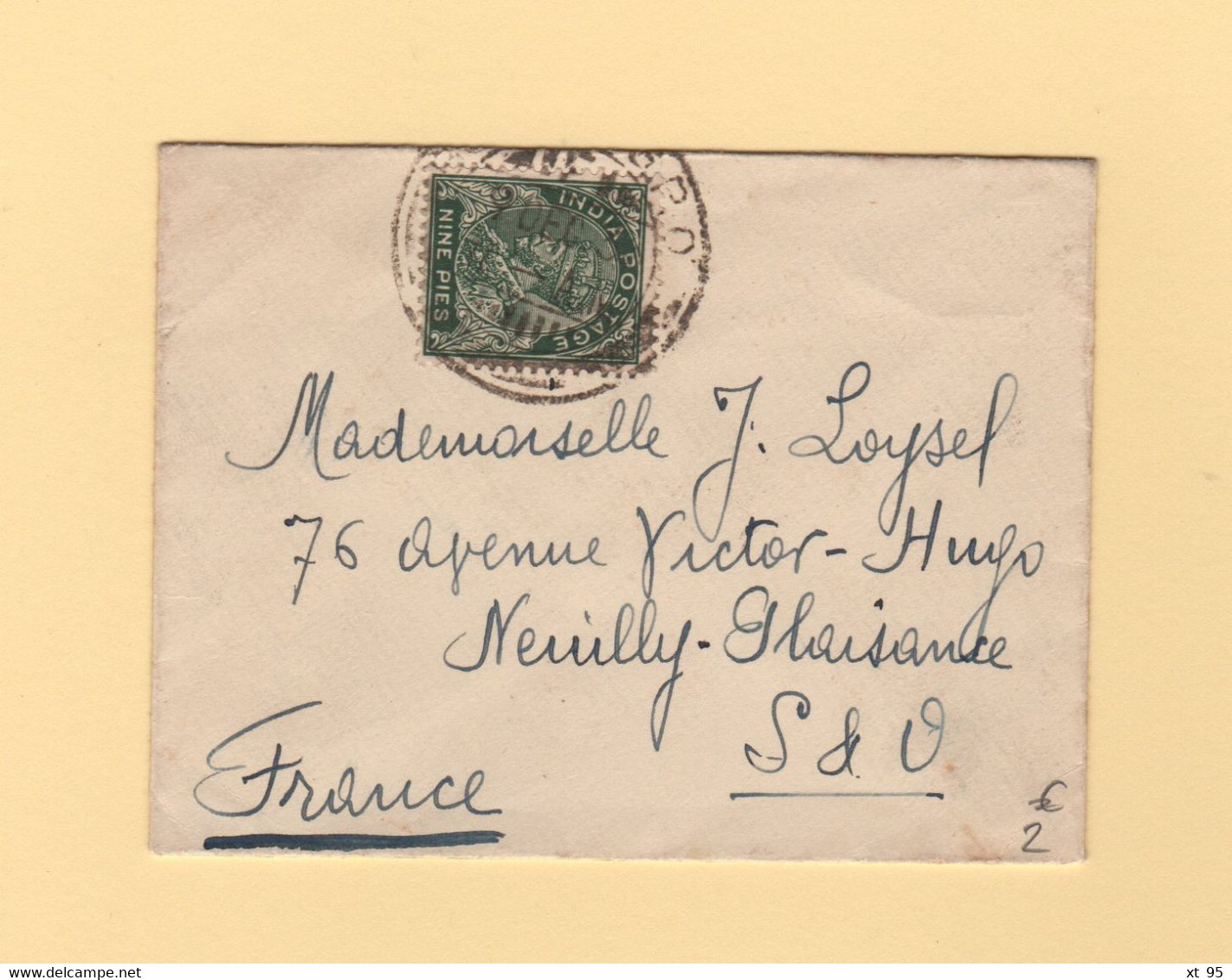 Inde - 1936 - Destination France - Other & Unclassified