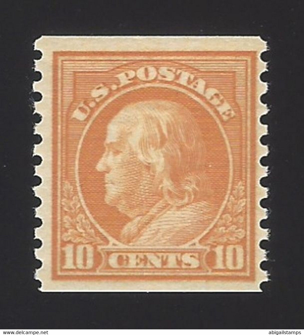US #497 1916-22 Orange Yellow Unwmk Perf 10 Vert Mint OG LH F-VF Scv $19 - Nuovi